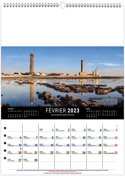 Calendrier Mural personnalisable France Panoramique - 240X330