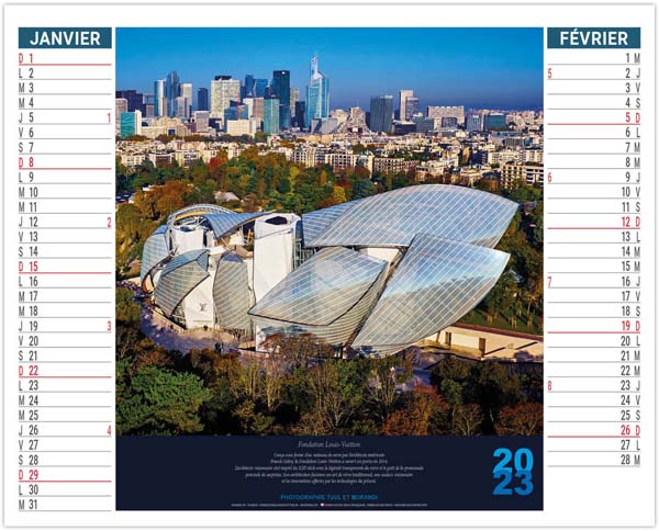 Calendrier Personnalisable 2 en 1 Paris - 330X470