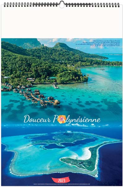 Calendrier Personnalisable Illustré Douceur Polynesienne - 210X290