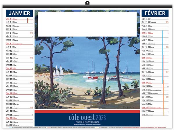 Calendrier Personnalisable Illustré Éco Côte Ouest - 480X350