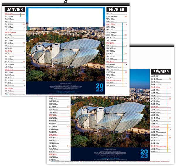 Calendrier Personnalisable Illustré Éco Paris - 480X350