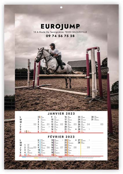 Calendrier Personnalisable Illustré Light - 12 Feuillets 210X330