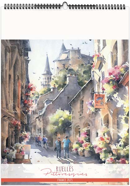 Calendrier Personnalisable Illustré Ruelles Pittoresques - 210X310