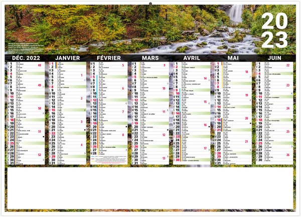 Calendrier Personnalisable Liberté Bourgogne - 270X208