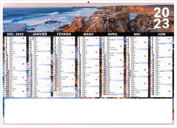 Calendrier Personnalisable Liberté Bretagne - 430X335