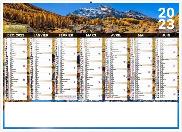 Calendrier Personnalisable Liberté Haute-Savoie 430X335