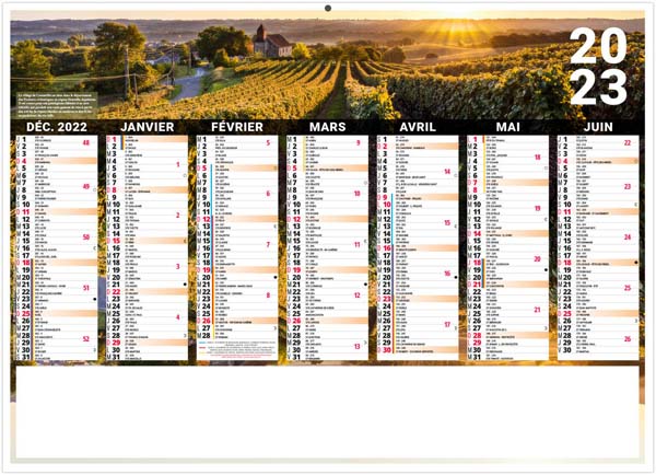 Calendrier Personnalisable Liberté Pyrenees atlantiques Et Landes - 270X208