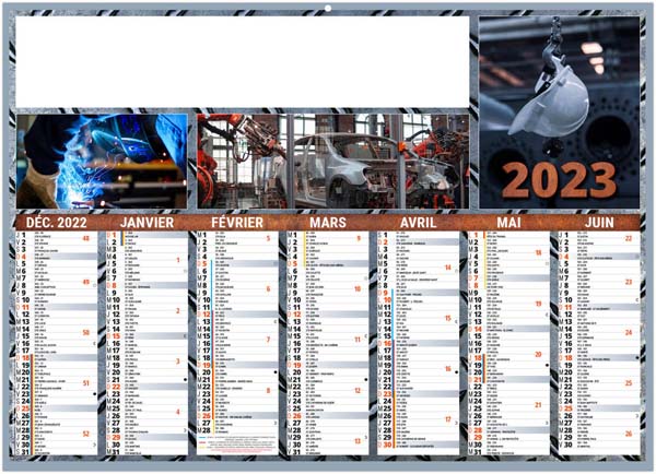 Calendrier Personnalisable Métal - 270X208