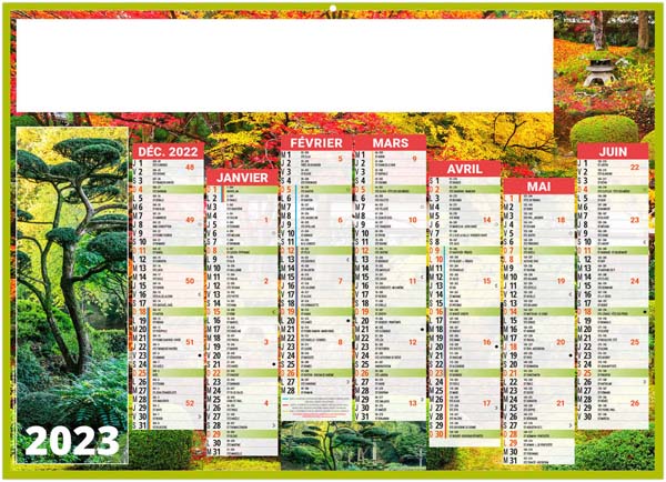 Calendrier Personnalisable Nature - 270X208