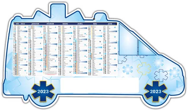 Calendrier Personnalisé ambulance - 660X380