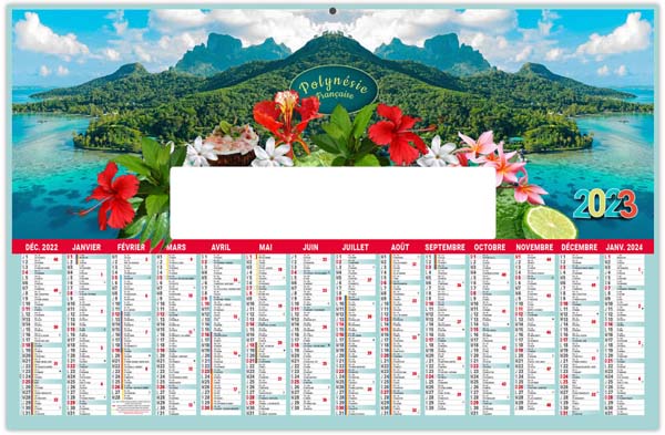 Calendrier Personnalisé Bora Bora - 270X208