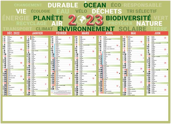 Calendrier Personnalisé Écodurable - 270X208