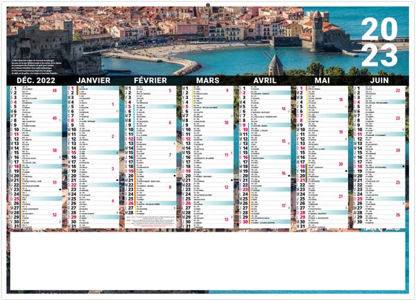 Calendrier Personnalisé Liberte Occitanie - 270X208