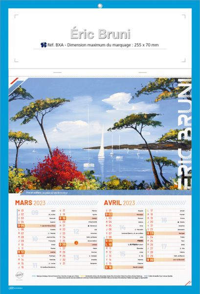 Calendrier publicitaire à personnaliser artiste, Blythe Scott