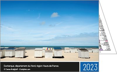 Calendrier publicitaire de poches paysage France, Au Coeur de la France