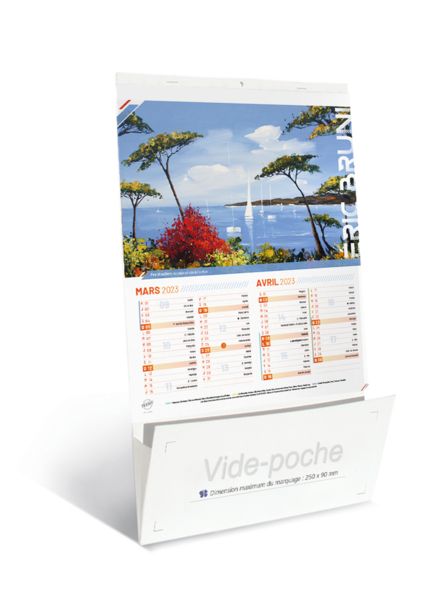 Calendrier publicitaire vide poches, Blythe Scott