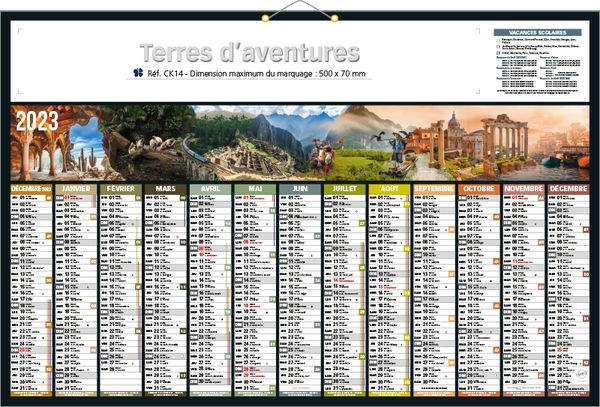 Calendriers entreprise, Maxi Aventures 9