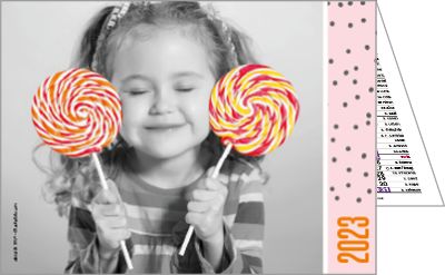 Calendriers publicitaires de poches enfants, Enfants Noir et Blanc