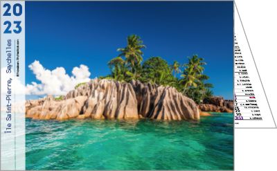 Calendriers publicitaires de poches plage, Plages Cocotiers