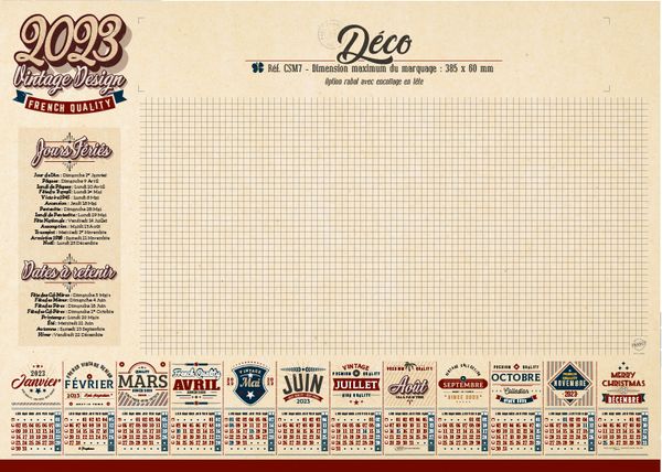 Sous main publicitaire vintage : Déco