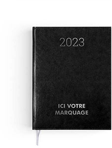 Calendrier Bancaire personnalisé | Liberte Centre Val-De-Loire-270X208 : agenda Emboité Personnalisable Harmonie - 90X165 Noir 1