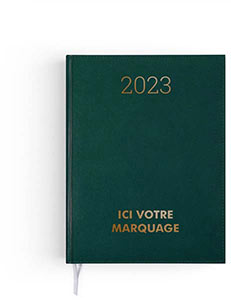 Calendrier Bancaire personnalisé | Liberte Centre Val-De-Loire-270X208 : agenda Emboité Personnalisable Harmonie - 90X165 Vert 3