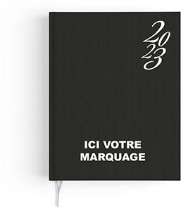 Calendrier Bancaire personnalisé | Liberte Centre Val-De-Loire-550X405 : agenda Emboité Personnalisable Premium - 90X165 Noir 3