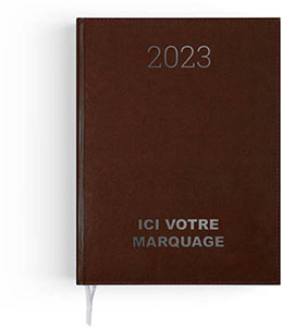 agenda Emboité personnalisé| Elite - 90X165 : agenda Emboité Personnalisé Elite - 90X165 Marron 1