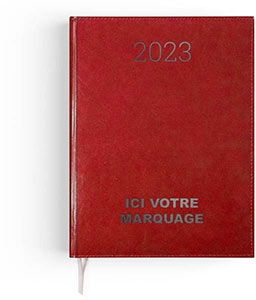 agenda Emboité personnalisé| Elite - 90X165 : agenda Emboité Personnalisé Elite - 90X165 Rouge 2