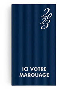 Calendrier Bancaire personnalisable | Liberte Centre Val-De-Loire-430X335 : agenda Emboité Personnalisé Paris - 90X165 Bleu nuit