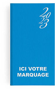 Calendrier Bancaire personnalisable | Liberte Centre Val-De-Loire-430X335 : agenda Emboité Personnalisé Paris - 90X165 Bleu roi 1