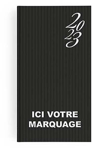 Calendrier Bancaire personnalisable | Liberte Centre Val-De-Loire-430X335 : agenda Emboité Personnalisé Paris - 90X165 Noir 3