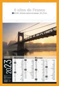 Bloc calendrier publicitaire, Sites de France 3