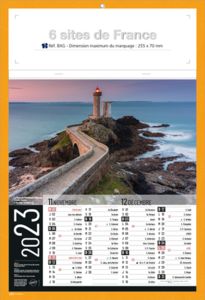 Bloc calendrier publicitaire, Sites de France 4