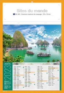 Bloc calendrier publicitaire illustré, Sites du Monde 1