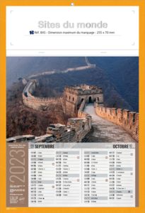 Bloc calendrier publicitaire illustré, Sites du Monde 3