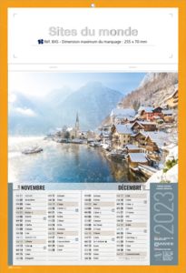 Bloc calendrier publicitaire illustré, Sites du Monde 4