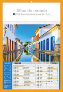 Bloc calendrier publicitaire illustré, Sites du Monde 5