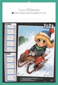 Bloc calendriers publicitaire enfants, Les Mômes 4