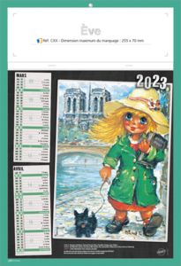 Bloc calendriers publicitaire enfants, Les Mômes
