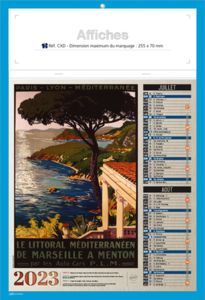 Bloc calendriers publicitaires, Affiches 2
