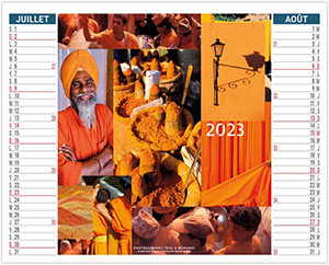 Calendrier 2 en 1 personnalisable - Couleurs voyage - 330 x 470 3