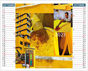 Calendrier 2 en 1 personnalisable - Couleurs voyage - 330 x 470 4