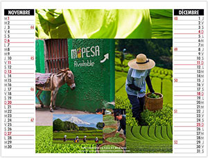 Calendrier 2 en 1 personnalisable - Couleurs voyage - 330 x 470 6