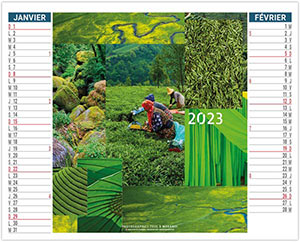 Calendrier 2 en 1 personnalisable - Couleurs voyage - 330 x 470