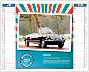 Calendrier 2 en 1 personnalisable - Design car - 480 x 700 2