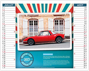 Calendrier 2 en 1 personnalisable - Design car - 480 x 700 3