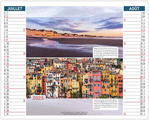 Calendrier 2 en 1 personnalisable - Paysages de France - 330 x 470 3