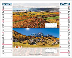 Calendrier 2 en 1 personnalisable - Paysages de France - 330 x 470 4