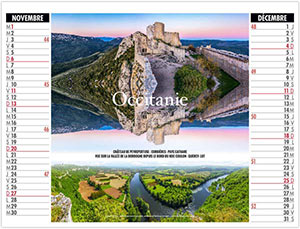 Calendrier 2 en 1 personnalisable - Paysages de France - 330 x 470 6